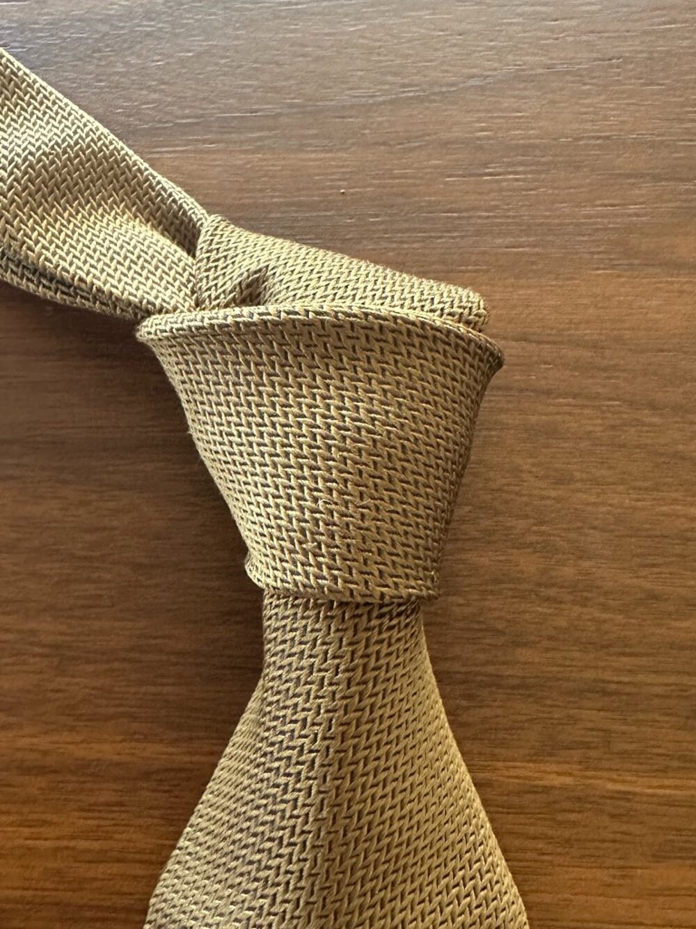 Loro Piana Tan Brown Woven Silk Tie